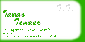 tamas temmer business card